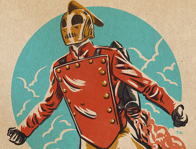 Rocketeer 2 disney drawing illustration procreate rocketeer