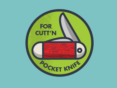 Knife badge illustration knife