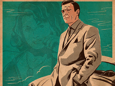 James Bond drawing illustration james bond portrait procreate spy