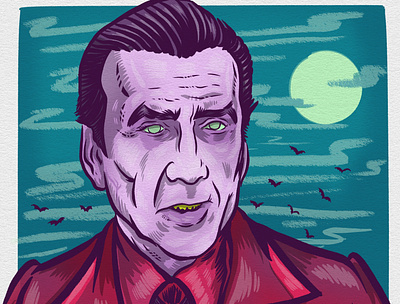 NIC CAGE: Dracula dracula drawing illustration monsters nic cage portrait procreate vampire
