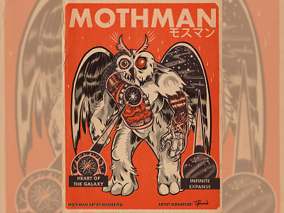 THE MOTHMAN! anatomy cryptid design drawing illustration monsters mothman procreate