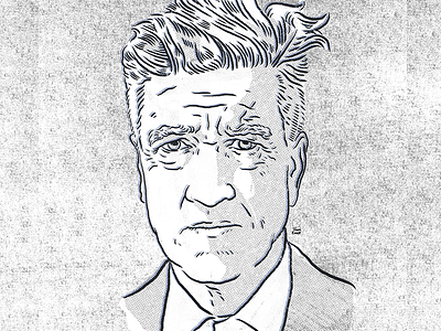 David Lynch illustration portrait twin peaks