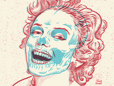 Marilyn illustration photoshop xray