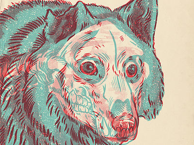 Ghost animal drawing gameofthrones illustration procreate wolf xray