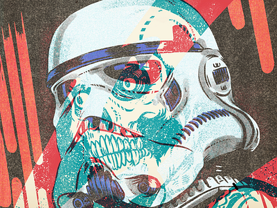 storm trooper drawing editorial illustration illustration procreate star wars stormtrooper