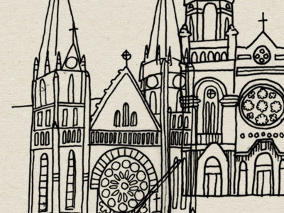 Web background architecture building church drawing ink structure