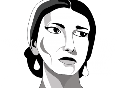 Maria Callas black and white illustration maria callas master class opera portrait singer vocalist