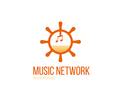 Music Network Logo ai color design logo logofoli orange