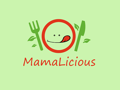 Mamlicious arab design emirates food logo logofoli mama uae