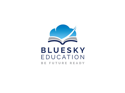 Bluesky Education Logo art brand identity branding design icon illustrator logo vector website