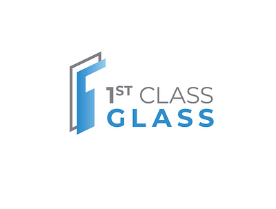 1st Class Glass Logo brand identity branding business design icon illustrator logo minimal professional vector