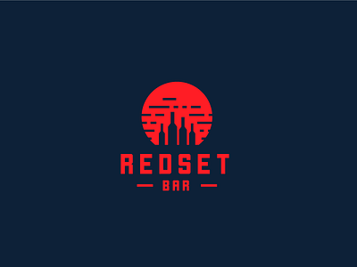 REDSET bar brand branding clean design graphic logo logotype minimal modern music simple symbol