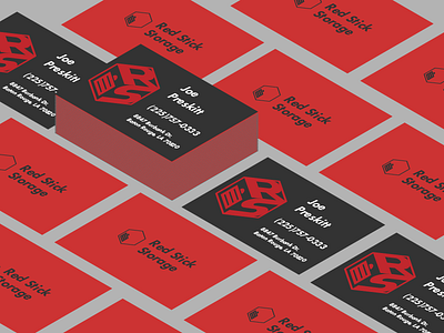 Red Stick Storage cards branding business cards red storage
