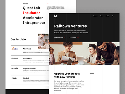 Canadian Quest Lab clean company design dribbble figma finance technology web design webdesign website