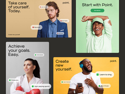 Point. app banner branding clean design dribbble ui ux webdesign website