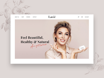 Cosmetic brand Website beauty brand clean cosmetic design dribbble fashion ui ux web design webdesign website