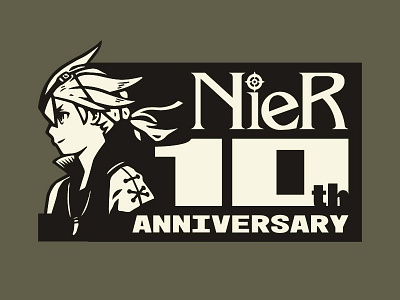 Graphic Design 25 - Nier 10th Anniversary fanart gestalt illustration logo nier replicant vector videogame yoko taro