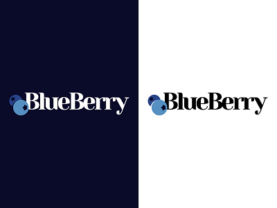 Logo 05 - Blueberry blue blueberry classic flat design graphic design logo serif