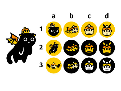 New Personal Logo For 2019 artwork bat black brand cat crown cute feedback icon illustrator logo orange yellow
