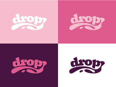 Graphic Design 22 - Drop Logo branding drop funny illustrator liquid logos pink purple