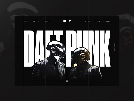 Daft Punk Website concept by Achraf Elkaami on Dribbble