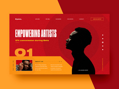 Artists Platform - Website africa artist clean creative design fashion header hero interface layout minimal photography platform typography ui ui design ux web web design website