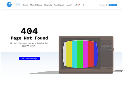 Page not found 404 error 404 error page 404 page art artwork error freestyle graphic design illustraion old school page not found retro television ui design vintage web design
