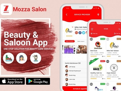 Mozza Salon - Beauty & Saloon App beauty and saloon app beauty care mobile app saloon app development saloon app development comapny