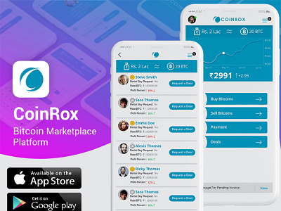 CoinRox - Bitcoin Marketplace Platform android app development bitcoin marketplace platform mobile app development online bitcoin exchange platform