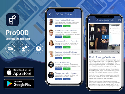 Pro90D - Speech Trainer App