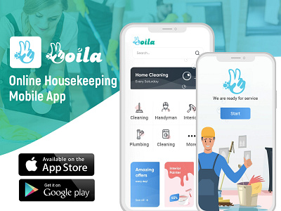 Voila - Online Housekeeping Mobile App android app development ios app development mobile app development mobile application