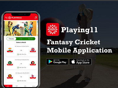 Playing11 - Fantasy Cricket Mobile App android app development mobile app development mobile application