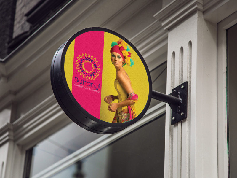 Wall sign - Satrangi satrangi illustrator ethnic indian women fashion nameboard wallsign