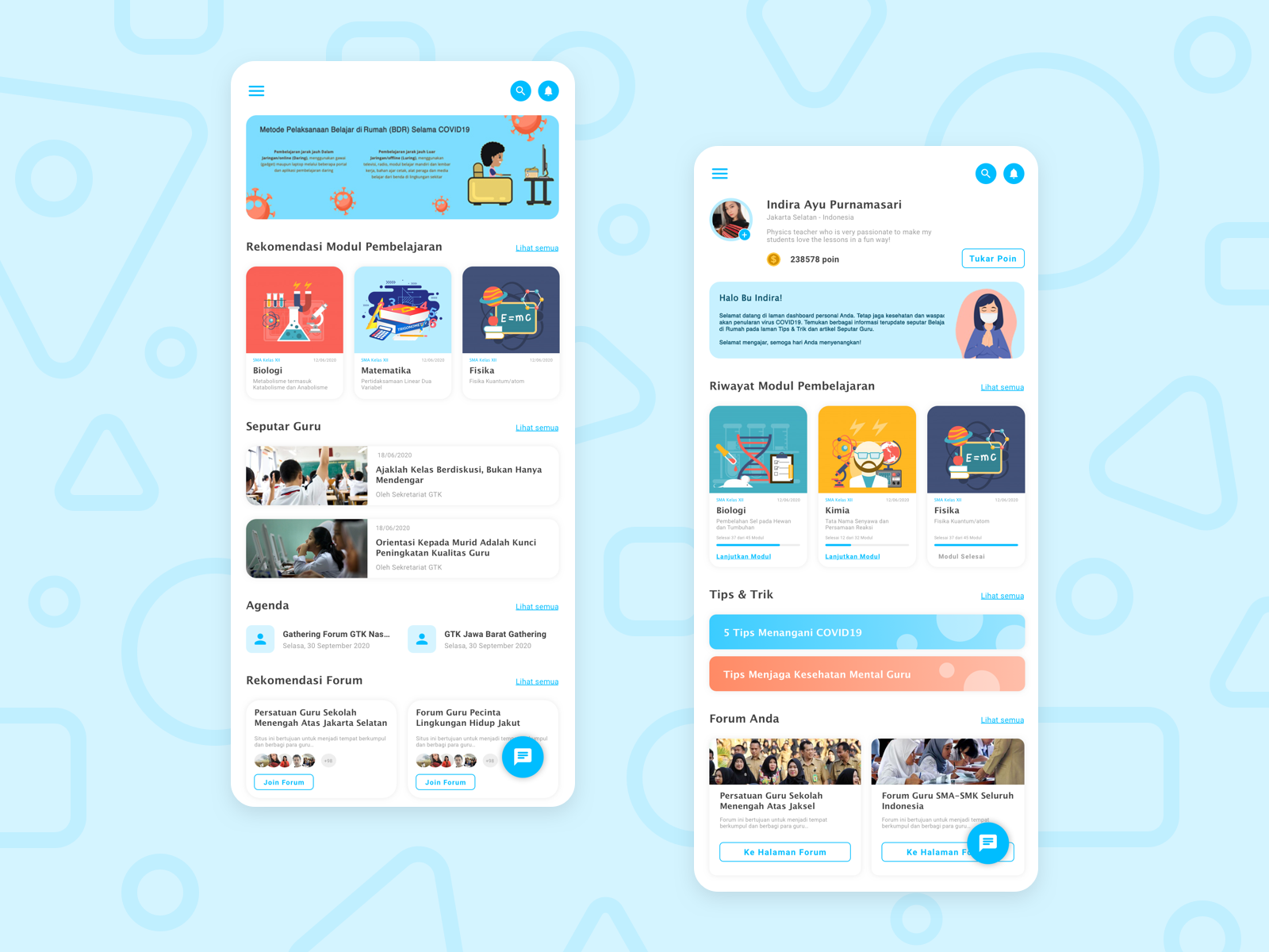 integrated platform for teacher mobile apps by erlia putri imansari on dribbble mobile apps by erlia putri imansari on