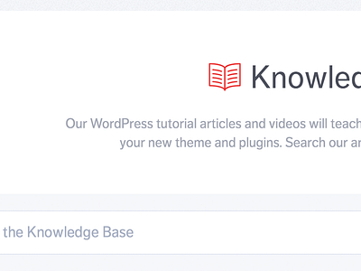 Knowledge Base book clean gray red serif type