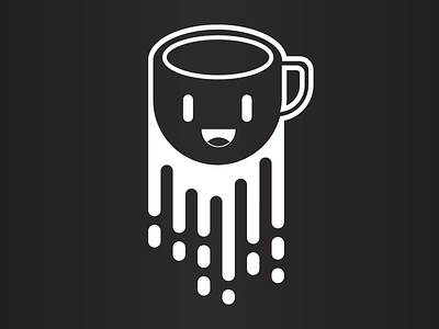 Coffee character coffee illustraion illustrator monotone vector