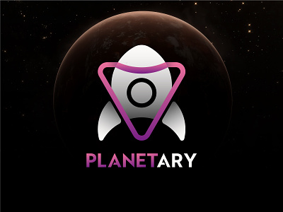 Planetary Logo Design branding corporateidentity dailylogo dailylogochallenge gradient graphic design logo rocketship space