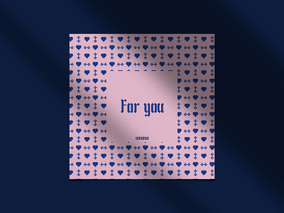 for you 🖤 black blackletter blue branding card design gift heart logo logo design logodesign logotype love pink type type design typeface valentine valentine day xoxo