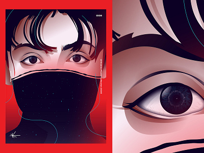 Portrait | Poster Collection 2020 daily poster detail everyday eye eyes girl graphicdesign hiryans illustration illustrator portrait poster poster a day poster art poster design posters red space vector woman