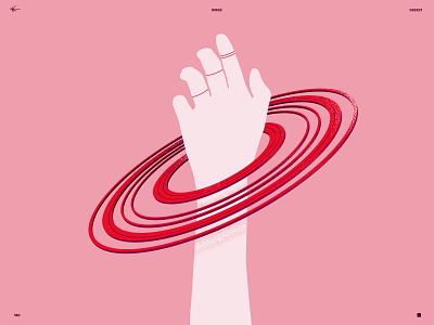Rings black daily every day hand hiryans illustration illustrator machine paint pink planet poster a day poster art poster design posters red ring saturn space universe