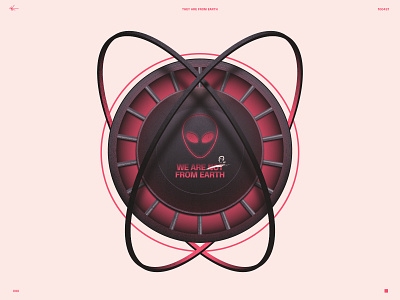 Alien 3d abstract abstract art abstract illustration alien black circle design engine everyday illustration illustrator machine mecha pink poster robot space spaceship ufo
