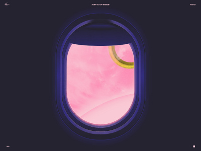 Pink Planet 3d abstract airplane cloud composition duotone galaxy illustration illustrator pink plane plane window planet poster sky space stars texture window yellow