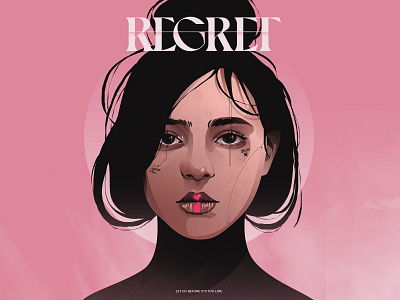 Regret abstract adobe illustrator black designpink girl illustration girl portrait gradient illustration illustrator machine mecha portrait portrait art portrait illustration poster robot texture watercolor woman woman portrait