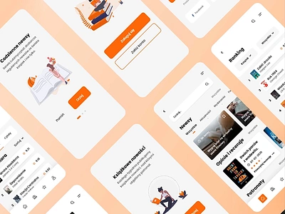 Book Lovers App animation aplikacja app app design application book books bookshop daily design flat interaction lovers lubimy lubimyczytac minimal mobile redesign ui ux