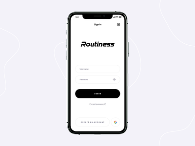 Routiness – Sign Up & Account configuration animation app application branding clean design figma flat illustration interaction minimal mobile montion motion graphics protopie routiness training ui ux workout