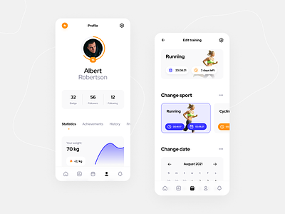 Routiness – Workout app animation app application branding clean design figma graphic design illustration interaction logo minimal mobile montion motion graphics protopie training ui ux wourkout