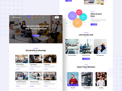 Business Consulting Landing Page 2020 trend agency landing page branding clean design landign page minimal modern design popular shot saas landing page software design typography ui ux visual design website website design