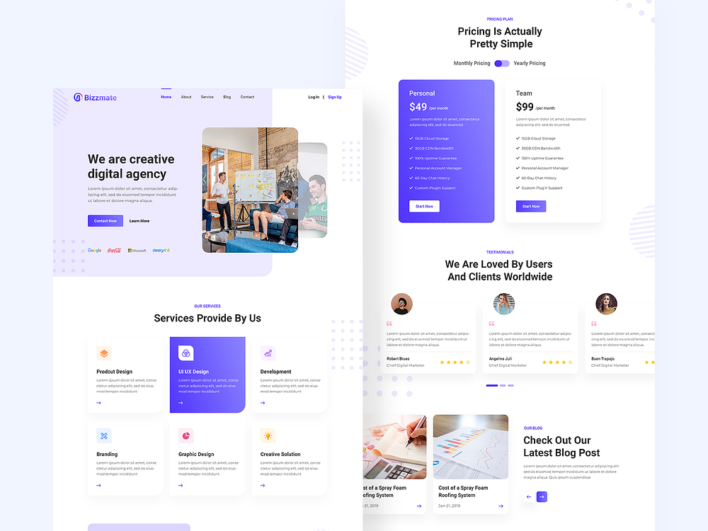 Digital Agency Landing Page by Najmul👨🏻‍🎨 for Studio Express on Dribbble