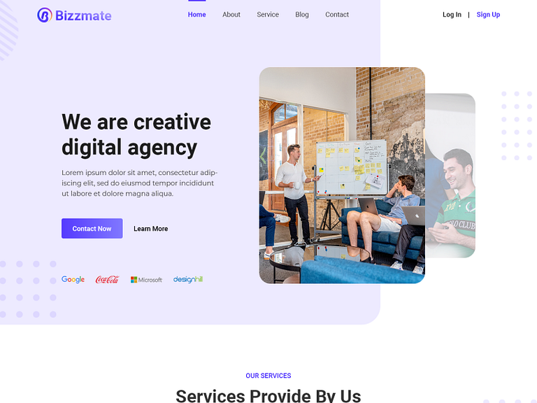 Digital Agency Landing Page by Najmul👨🏻‍🎨 for Studio Express on Dribbble
