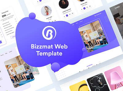 Bizzmate Web Tempate agency landing page blog design branding business landing page corporate design design digital agency finance landing financial landing page minimal popular shot product design template design ux design visual design web design website website design website development